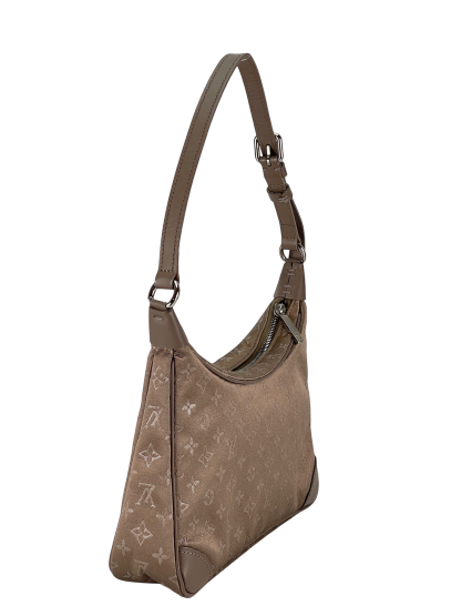 LOUIS VUITTON - Brown Silk Satin Mini Boulogne Bag Monogram 