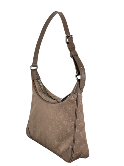 LOUIS VUITTON - Brown Silk Satin Mini Boulogne Bag Monogram 