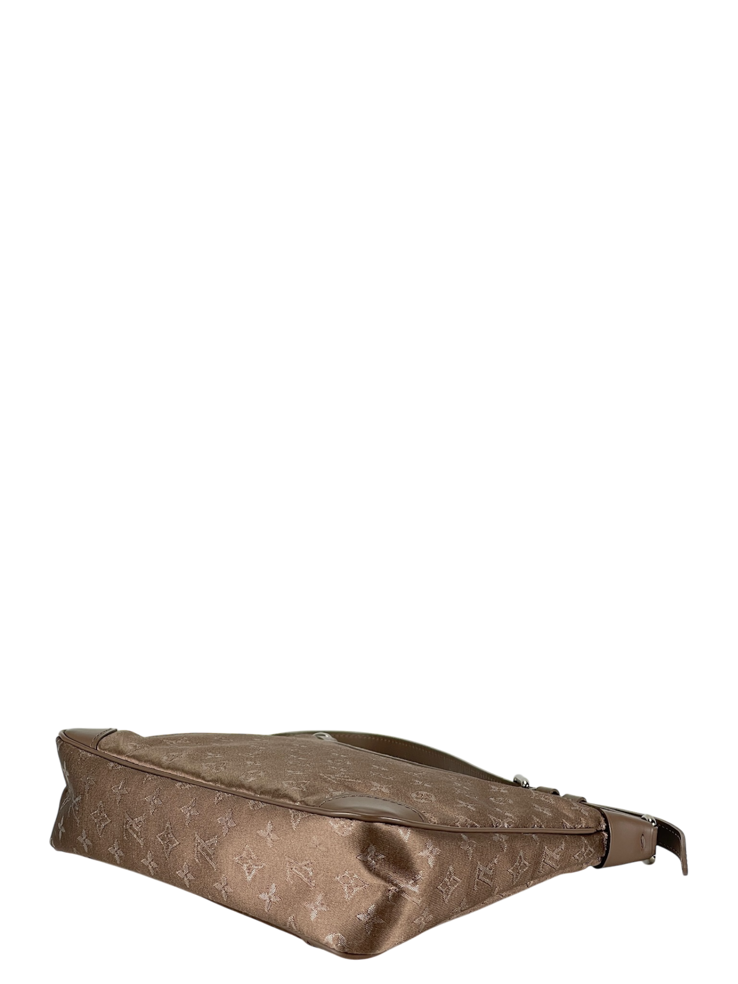 LOUIS VUITTON - Brown Silk Satin Mini Boulogne Bag Monogram