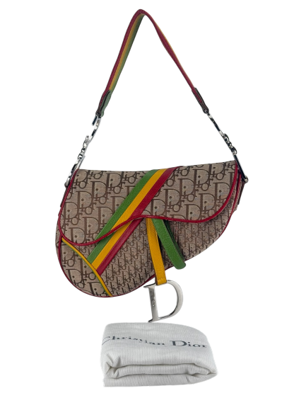 CHRISTIAN DIOR - Rasta Diorissimo Saddle Handbag
