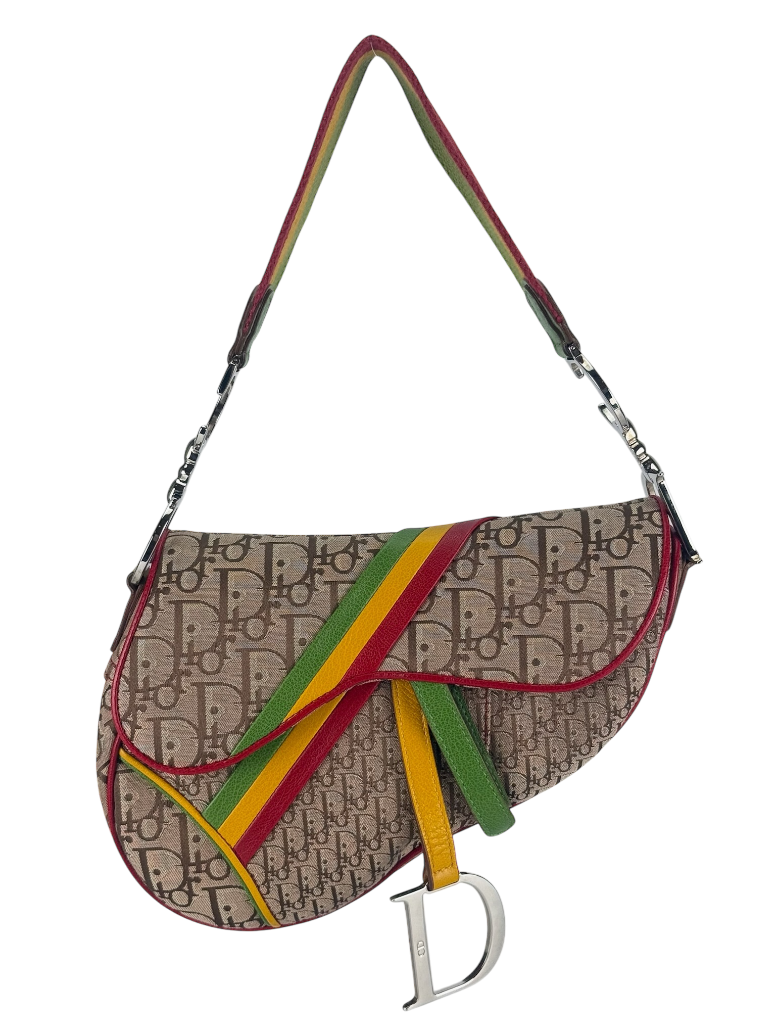 CHRISTIAN DIOR - Rasta Diorissimo Saddle Handbag