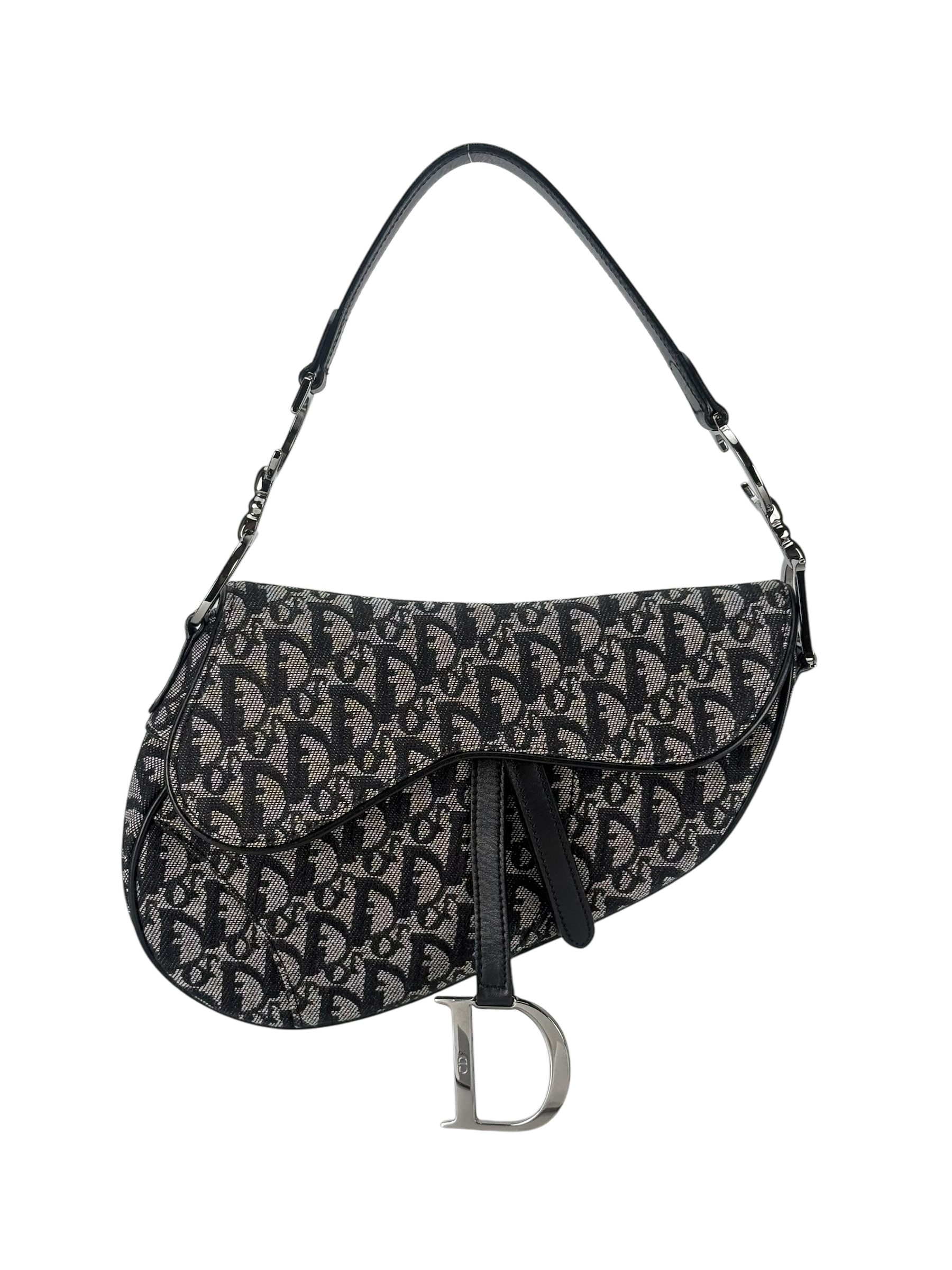 CHRISTIAN DIOR - Black Trotter Saddle Handbag
