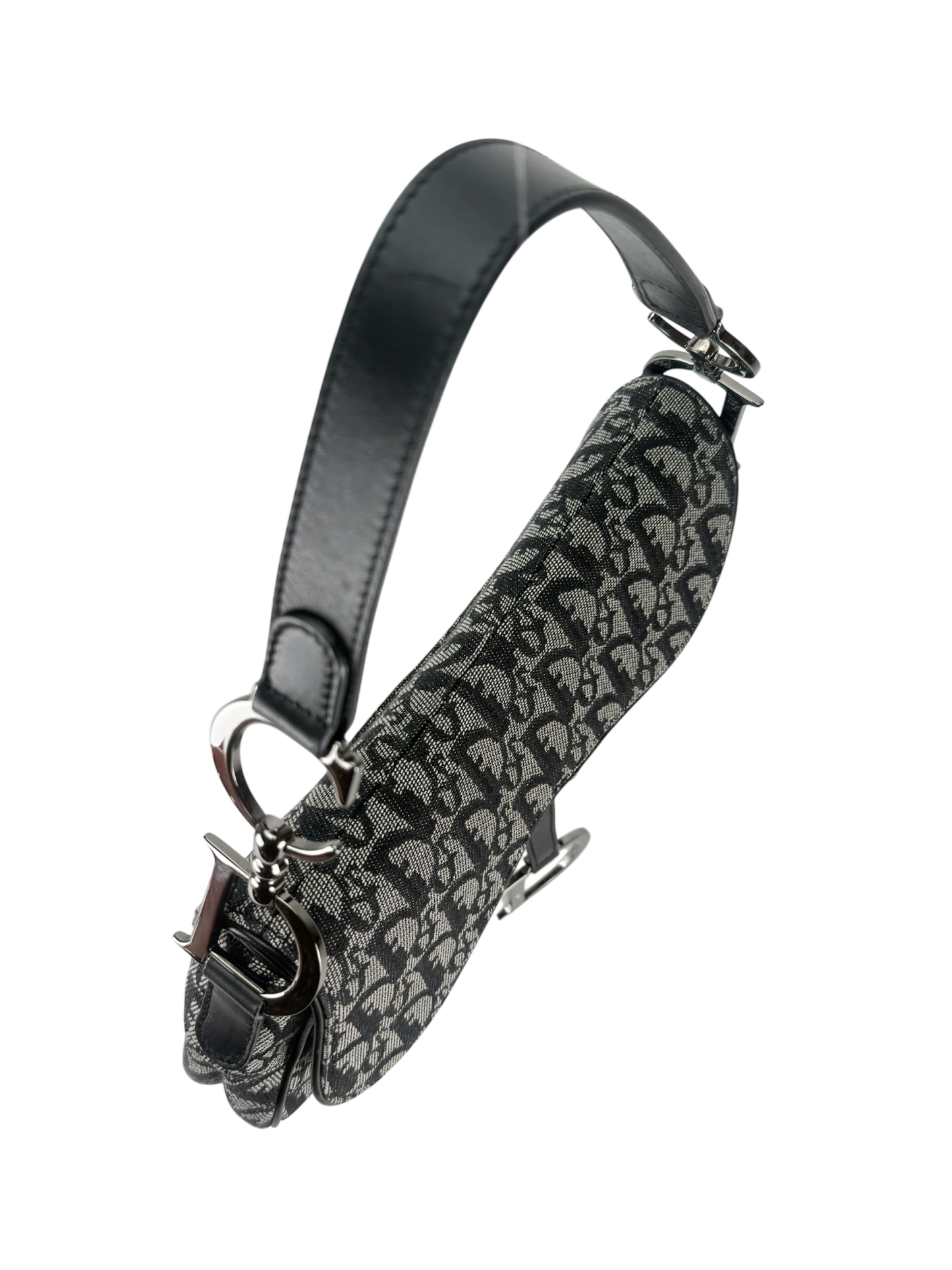 CHRISTIAN DIOR - Black Trotter Saddle Handbag