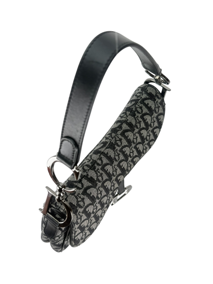 CHRISTIAN DIOR - Black Trotter Saddle Handbag