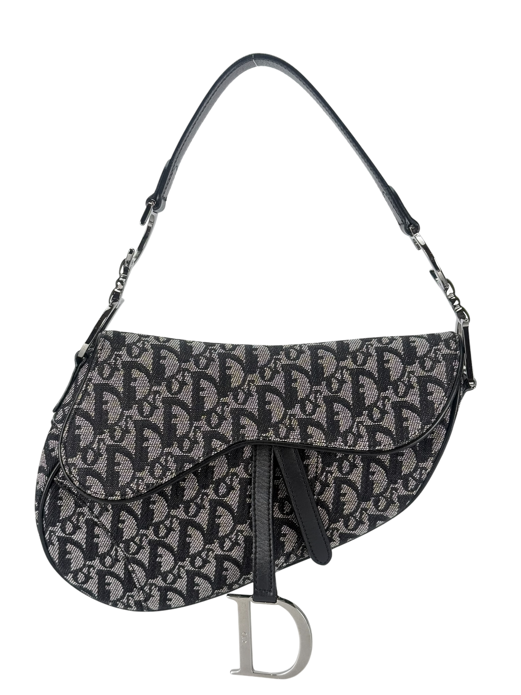 CHRISTIAN DIOR - Black Trotter Saddle Handbag