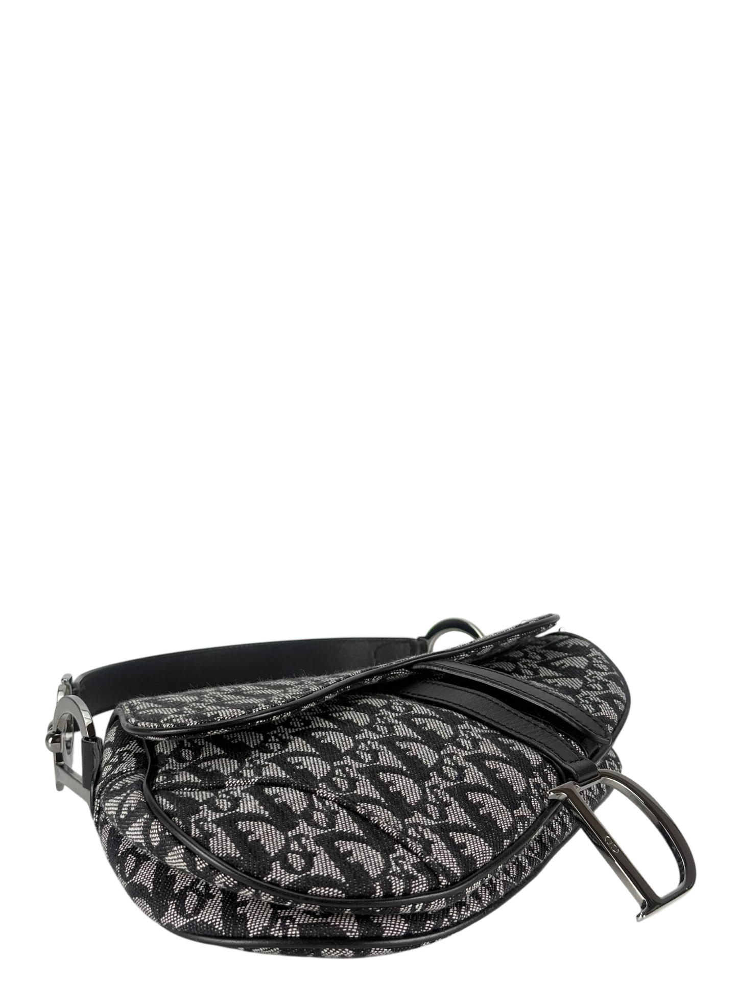 CHRISTIAN DIOR - Black Trotter Saddle Handbag
