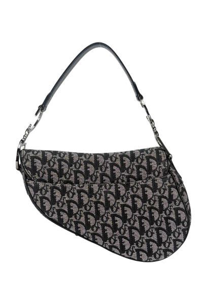CHRISTIAN DIOR - Black Trotter Saddle Handbag