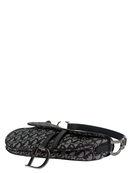 CHRISTIAN DIOR - Black Trotter Saddle Handbag