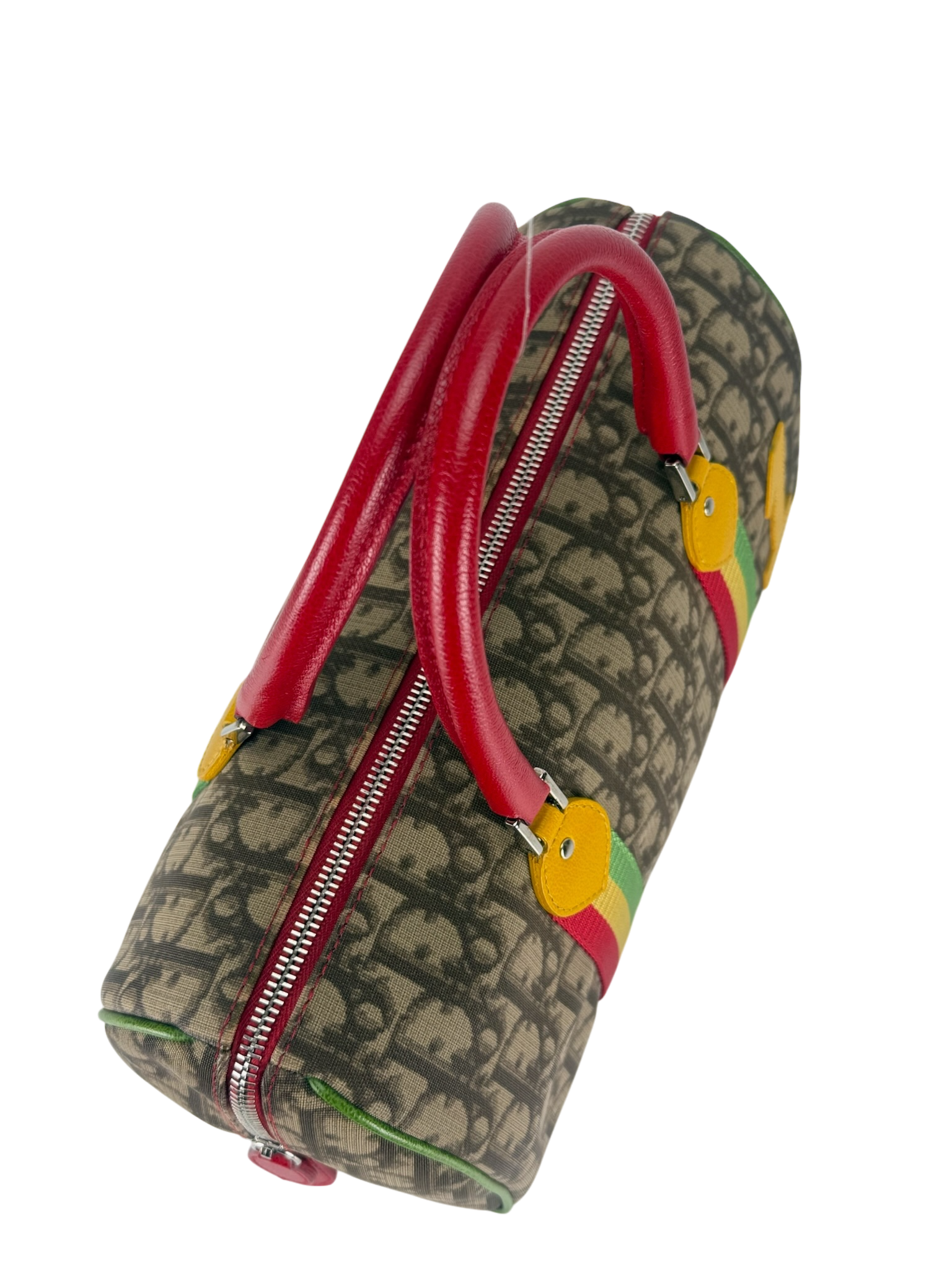 CHRISTIAN DIOR - Trotter Rasta Canvas and Leather Handbag