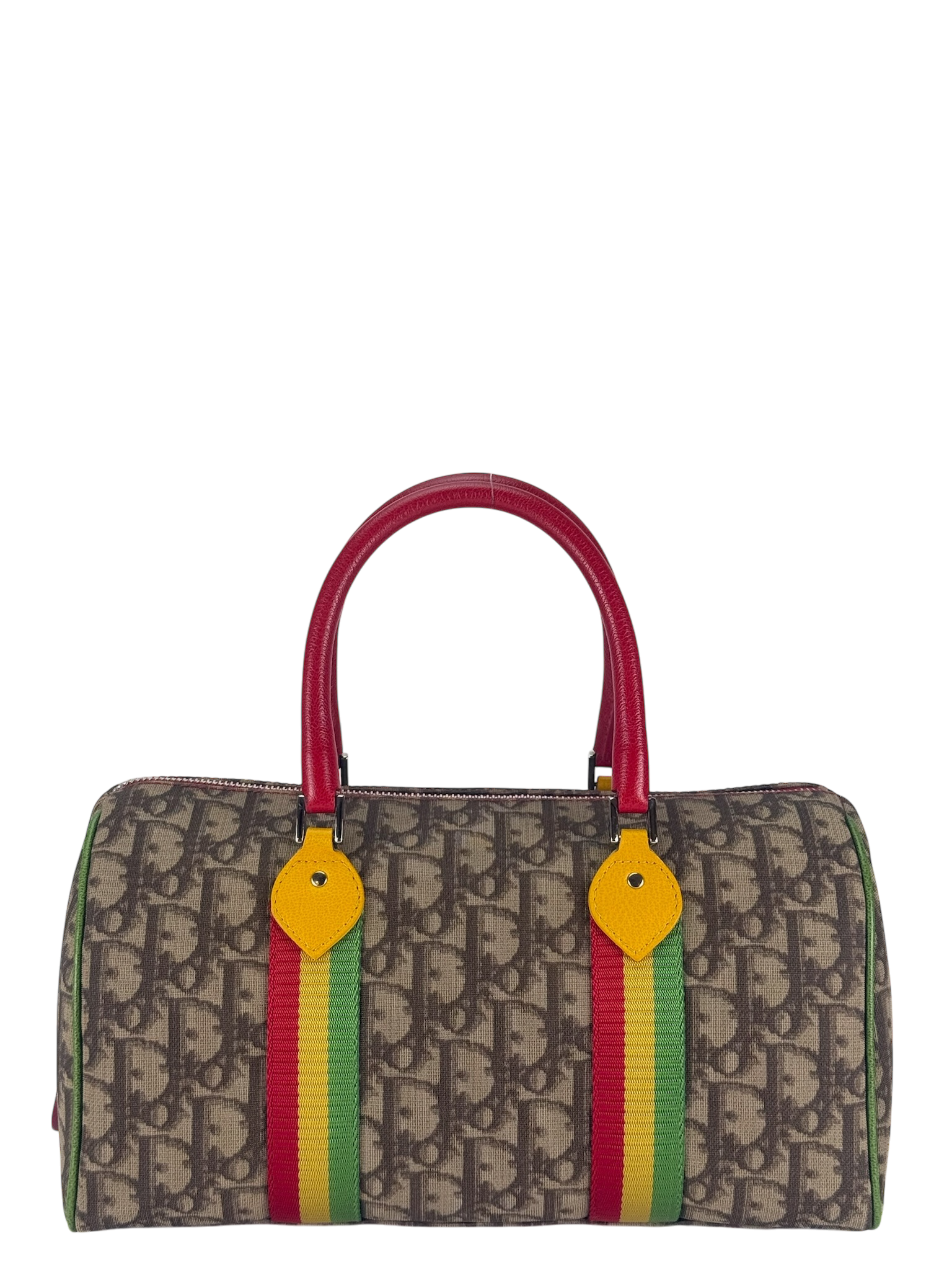 CHRISTIAN DIOR - Trotter Rasta Canvas and Leather Handbag