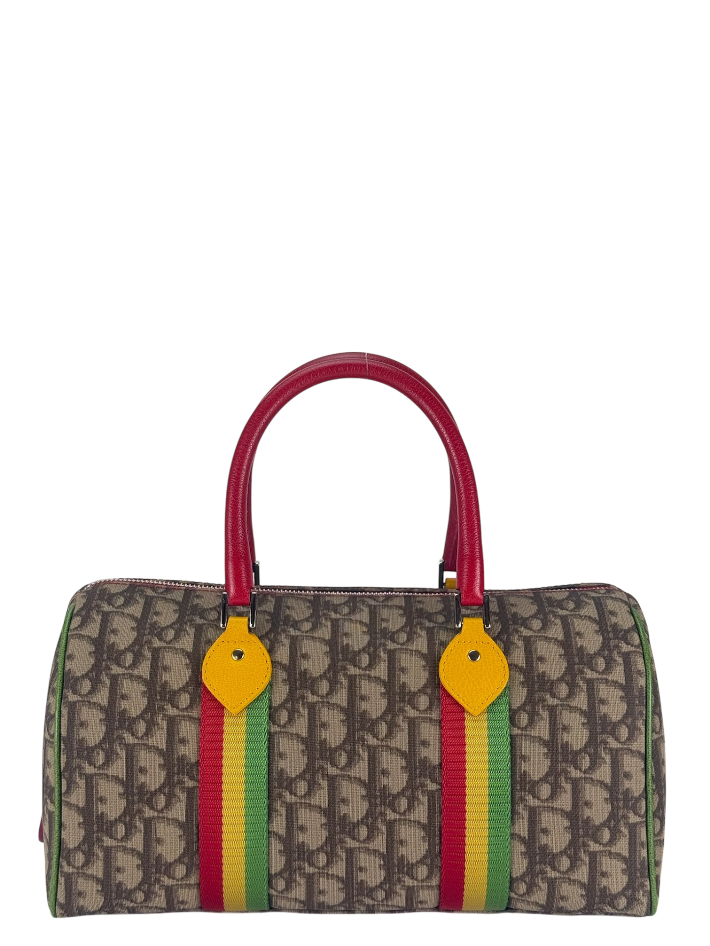 CHRISTIAN DIOR - Trotter Rasta Canvas and Leather Handbag