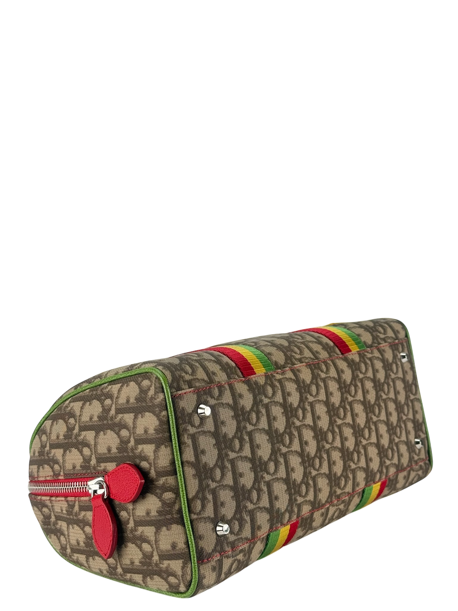 CHRISTIAN DIOR - Trotter Rasta Canvas and Leather Handbag