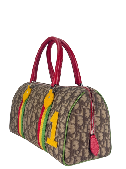 CHRISTIAN DIOR - Trotter Rasta Canvas and Leather Handbag