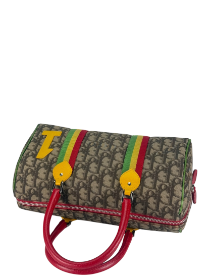 CHRISTIAN DIOR - Trotter Rasta Canvas and Leather Handbag
