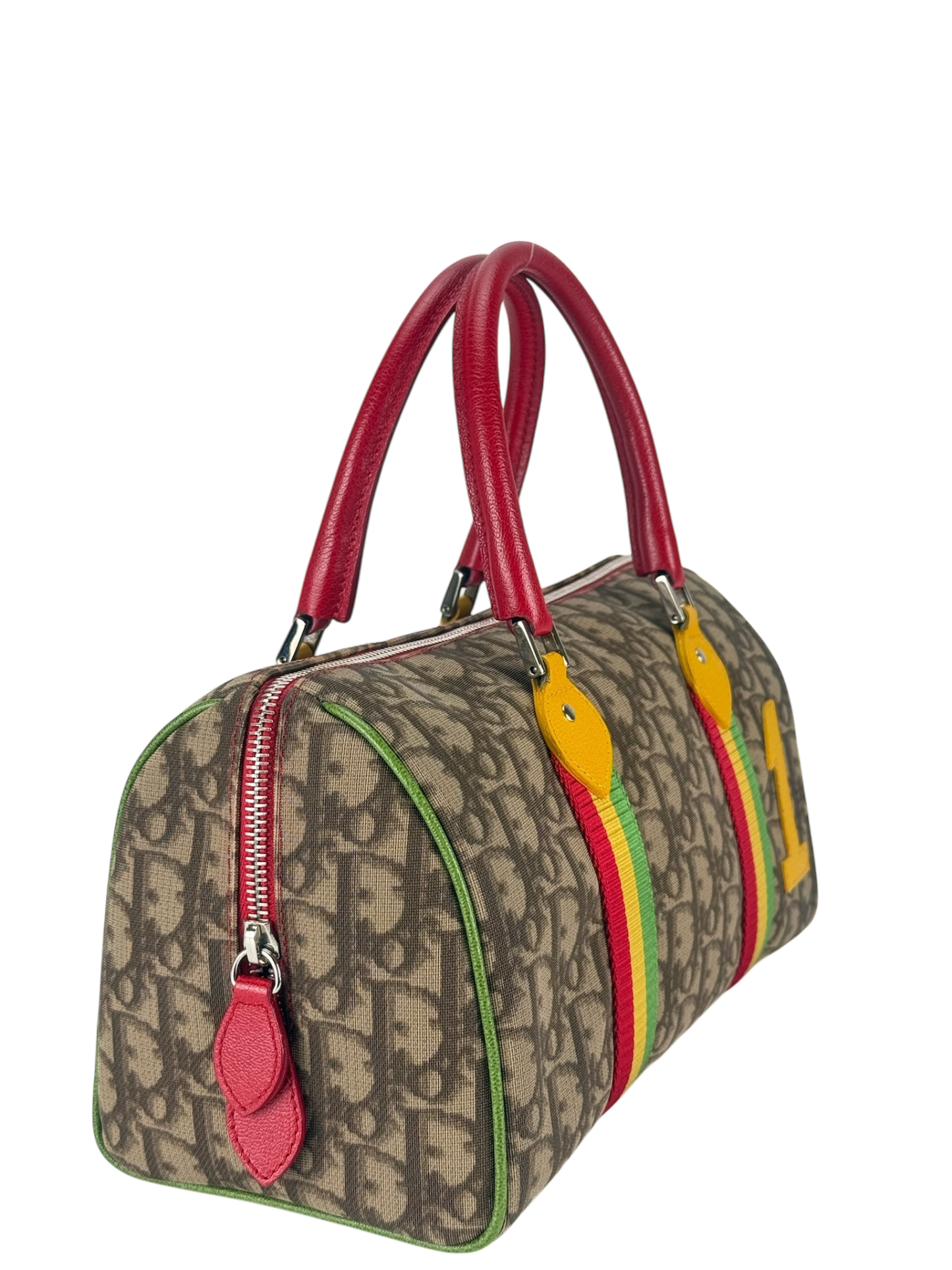 CHRISTIAN DIOR - Trotter Rasta Canvas and Leather Handbag