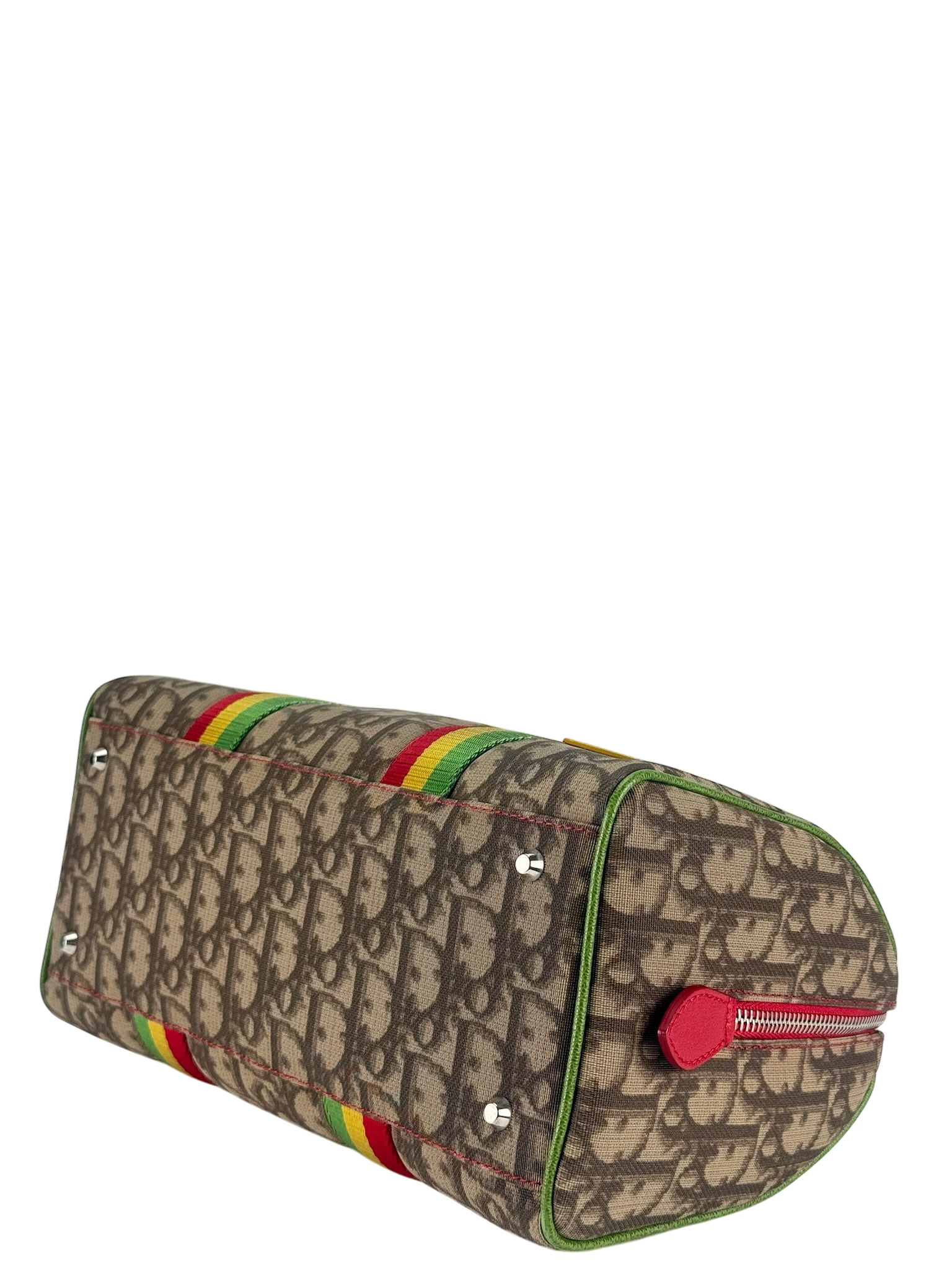 CHRISTIAN DIOR - Trotter Rasta Canvas and Leather Handbag