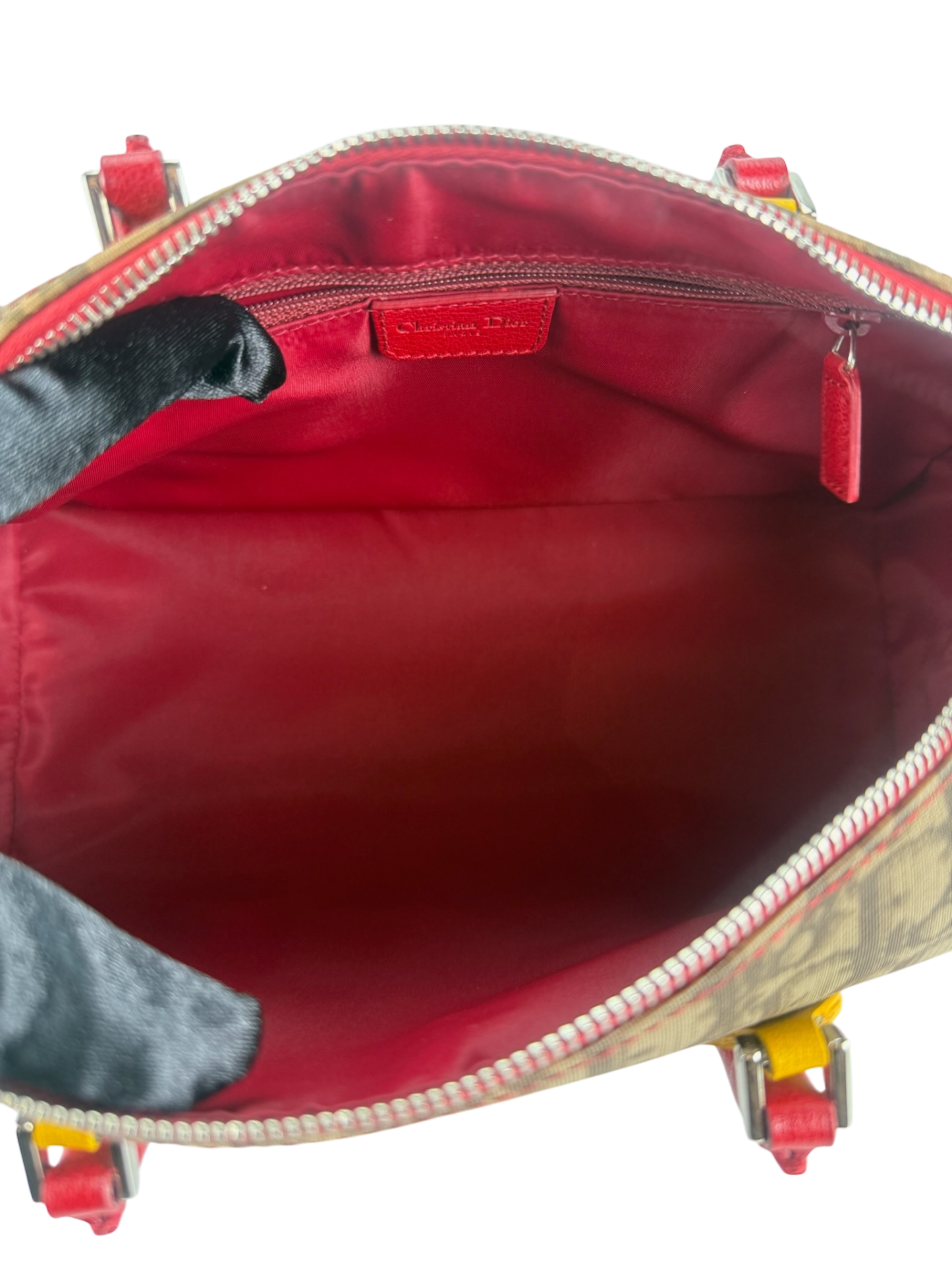 CHRISTIAN DIOR - Trotter Rasta Canvas and Leather Handbag