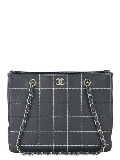CHANEL - Wild Stitch Chocolate Bar Chain Tote Bag