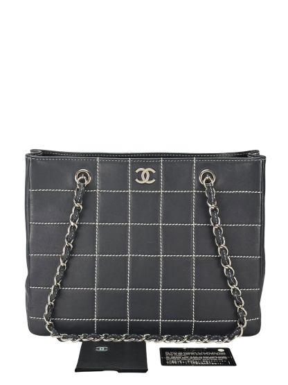 CHANEL - Wild Stitch Chocolate Bar Chain Tote Bag