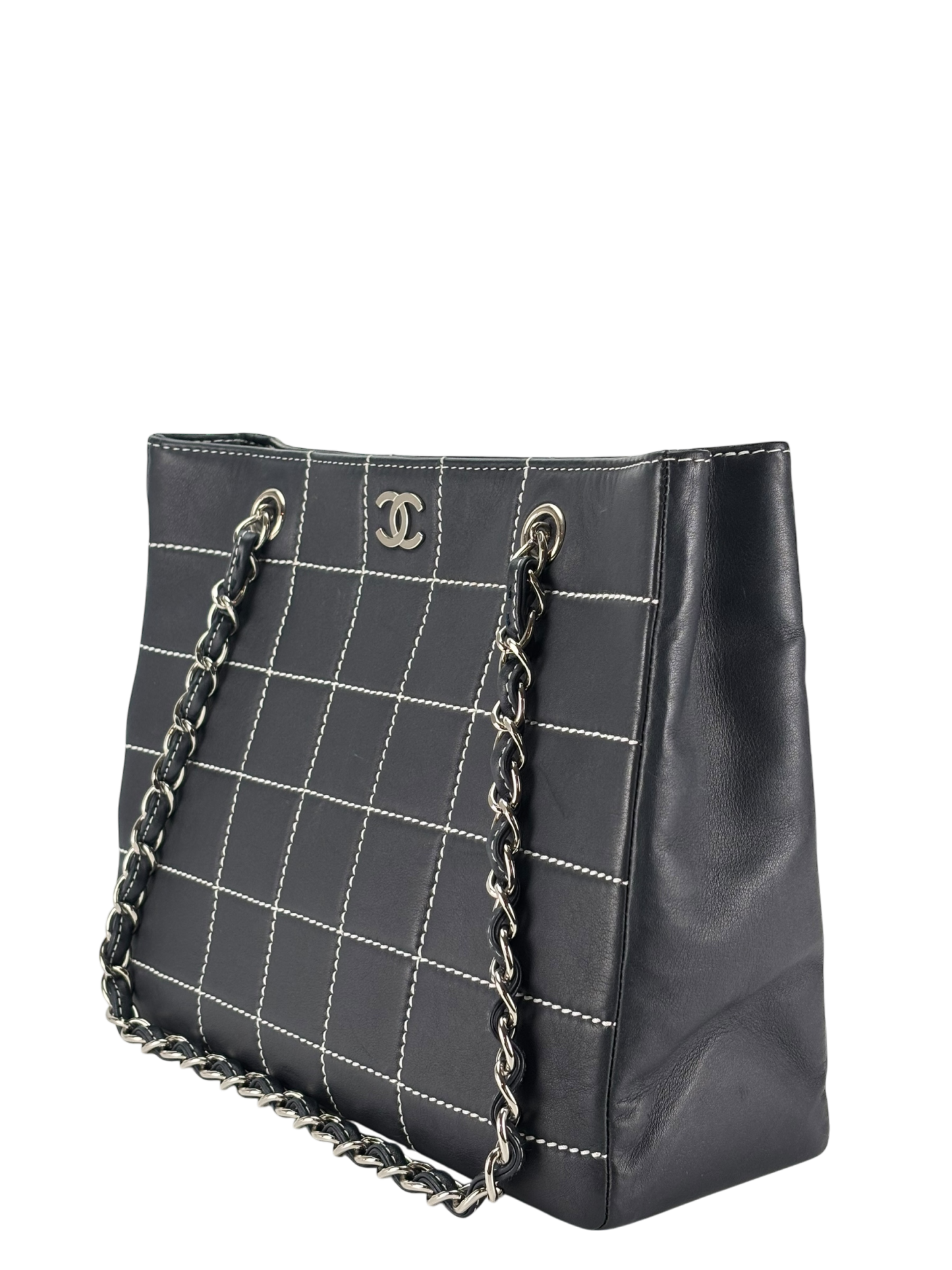 CHANEL - Wild Stitch Chocolate Bar Chain Tote Bag