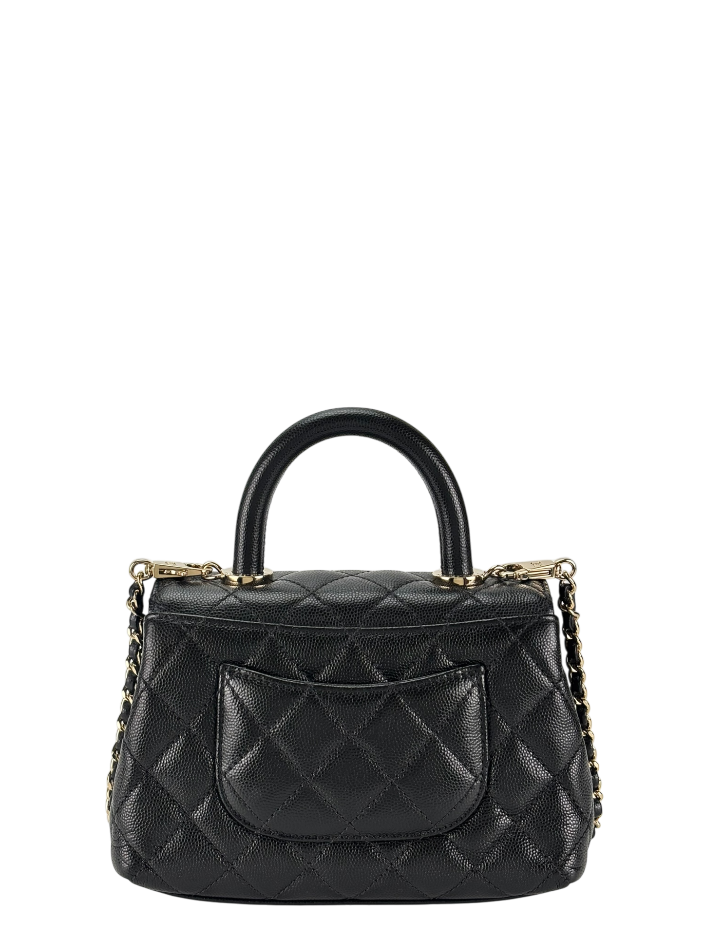 CHANEL - Coco Handle Small Black Caviar Gold Hardware