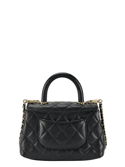 CHANEL - Coco Handle Small Black Caviar Gold Hardware