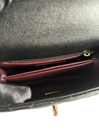CHANEL - Coco Handle Small Black Caviar Gold Hardware