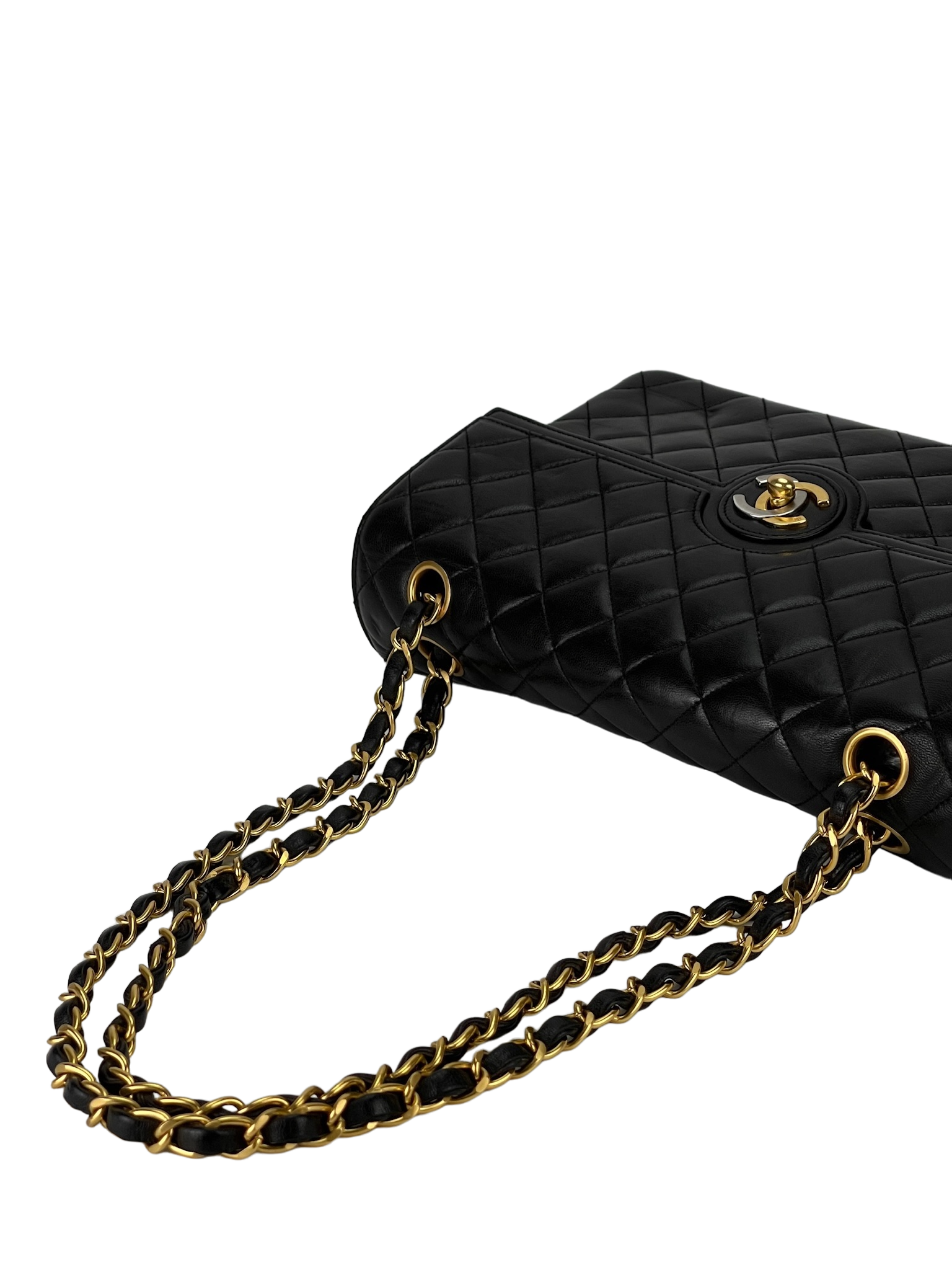 CHANEL - Chocolate bar chain shoulder crossbody handbag