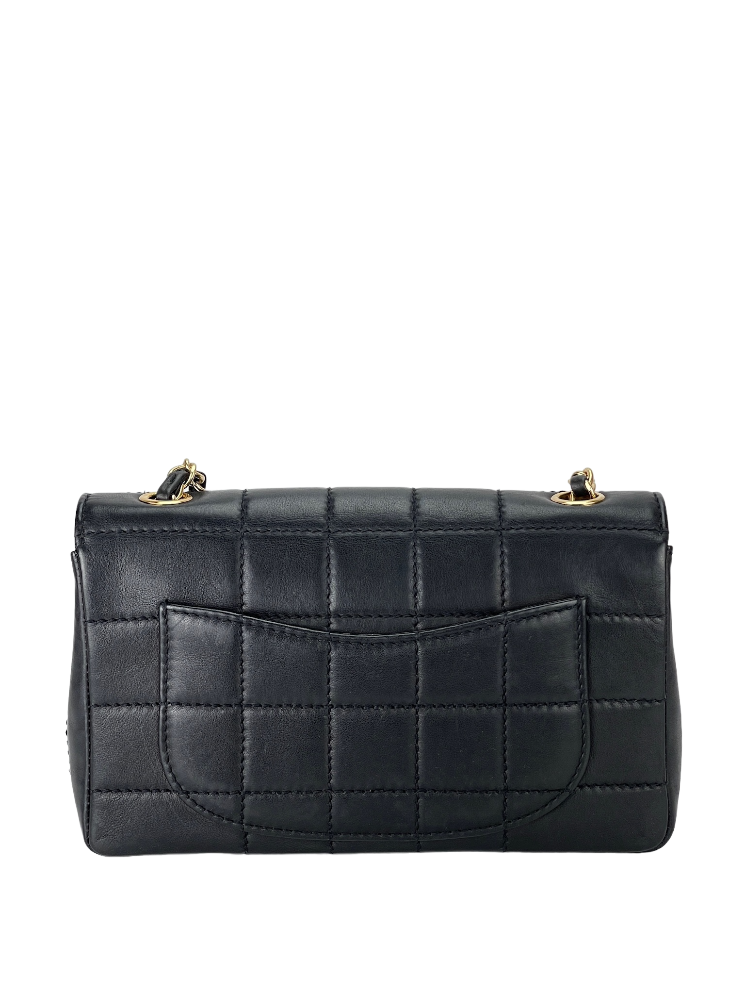CHANEL - Chocolate bar chain shoulder crossbody handbag
