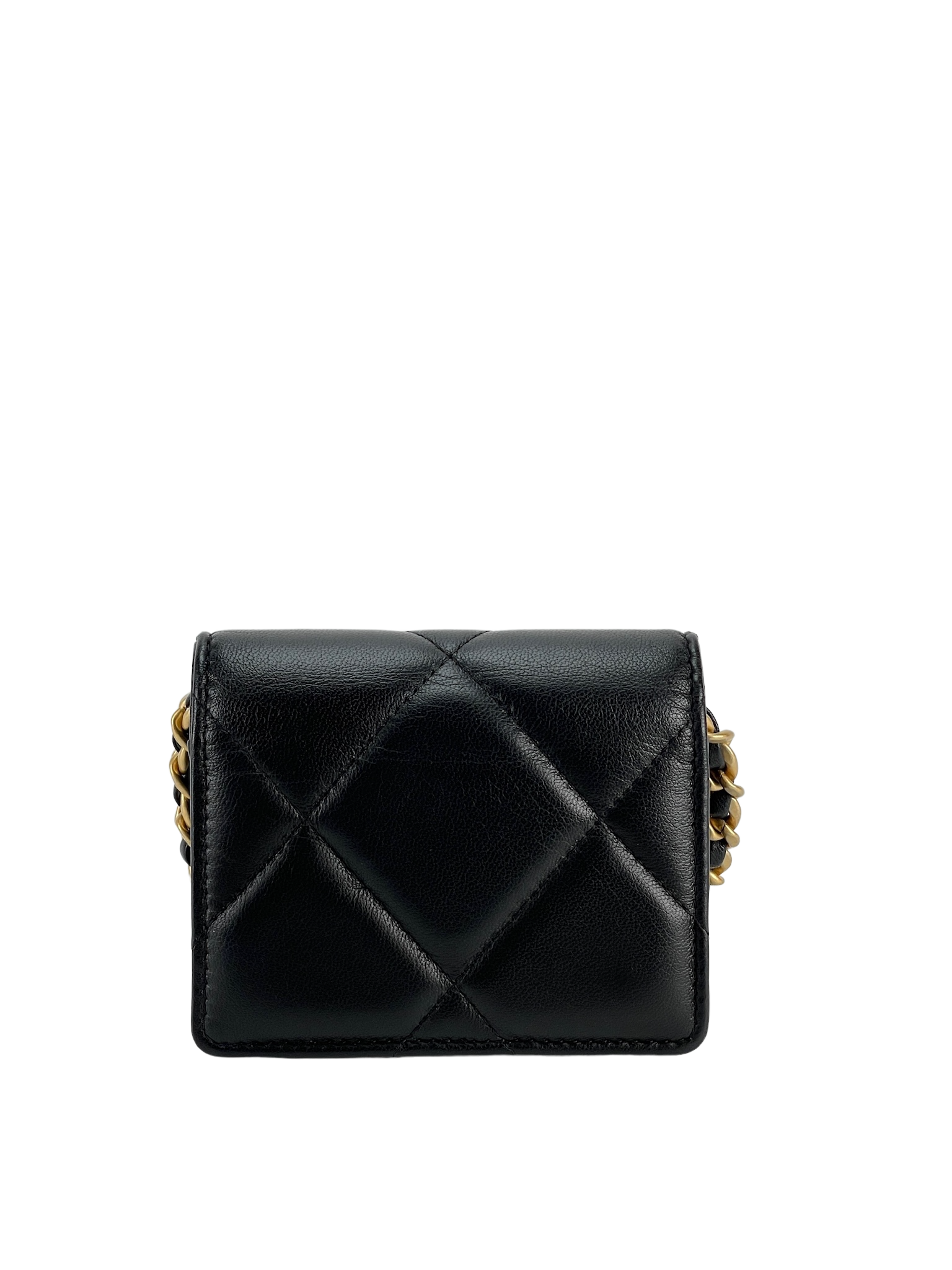 CHANEL - Black Lambskin 19 Coin Woc bag