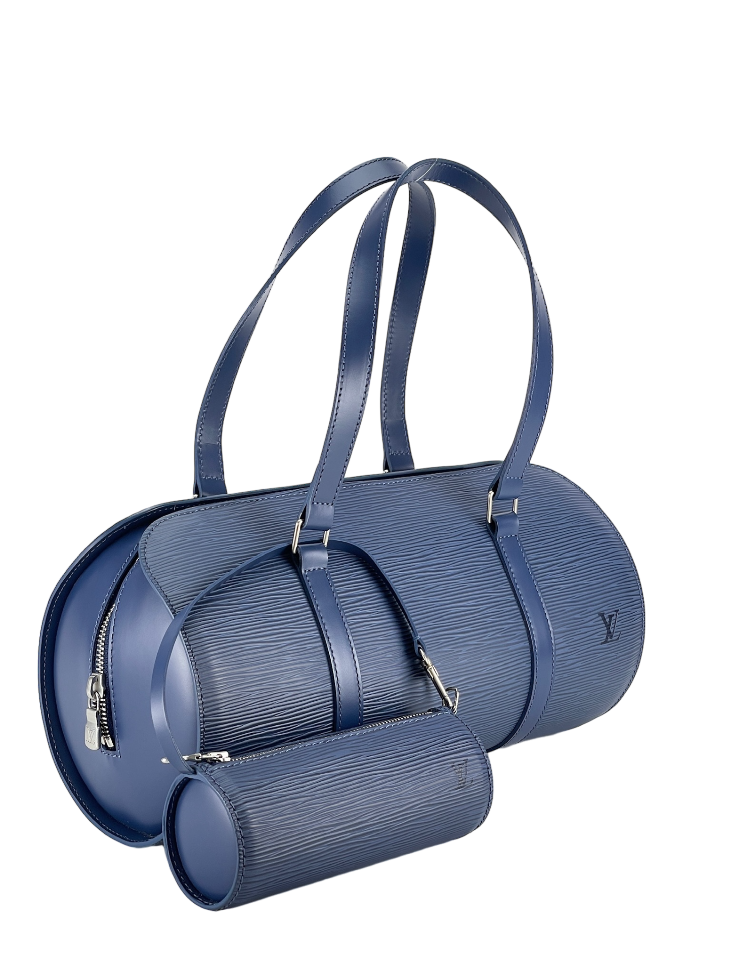 LOUIS VUITTON - Epi Blue Papillon Bag Set up