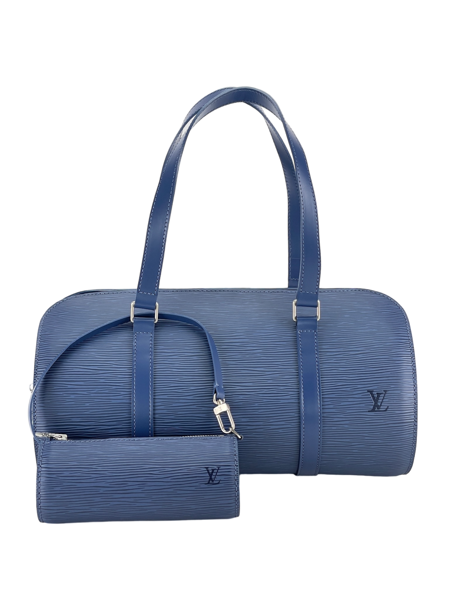 LOUIS VUITTON - Epi Blue Papillon Bag Set up