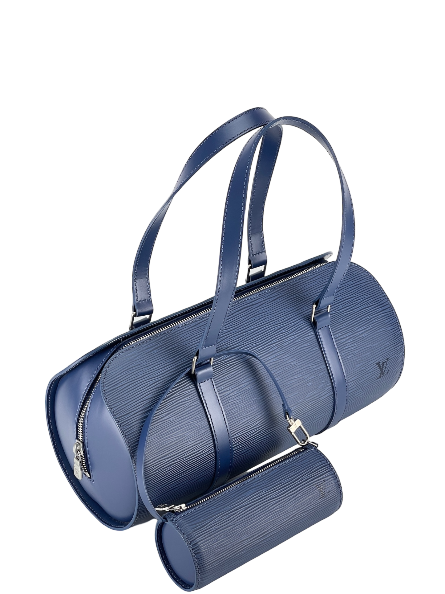 LOUIS VUITTON - Epi Blue Papillon Bag Set up
