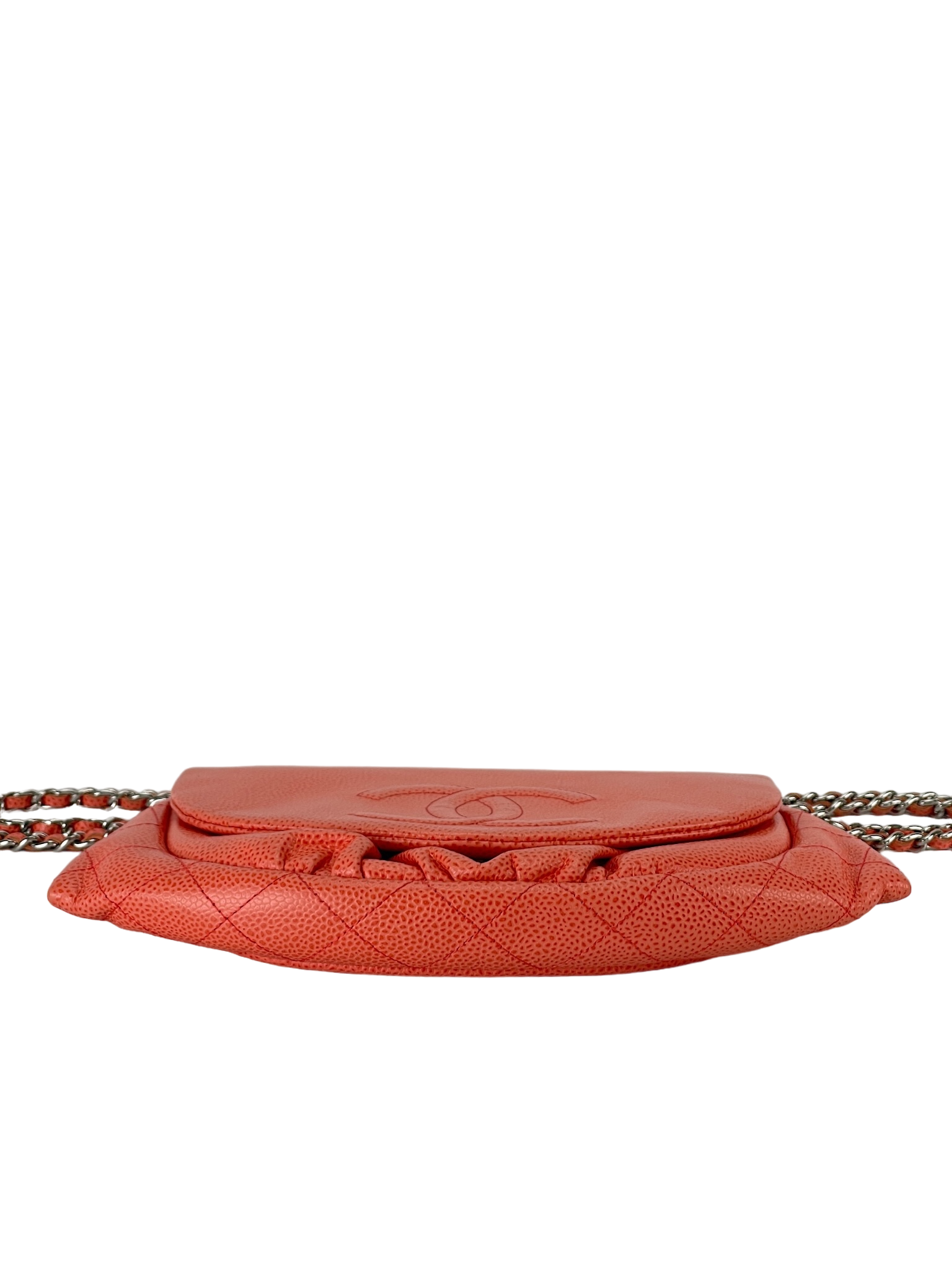 CHANEL - Red Mini Caviar Half Moon bag