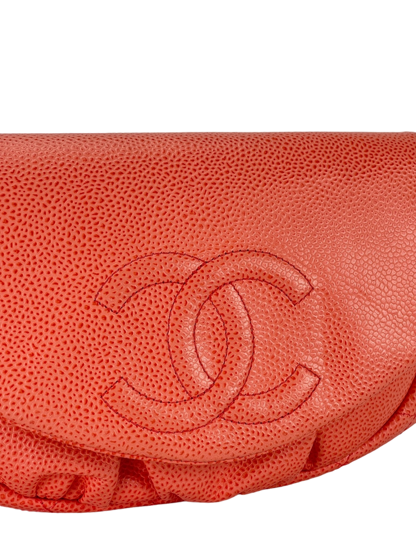 CHANEL - Red Mini Caviar Half Moon bag