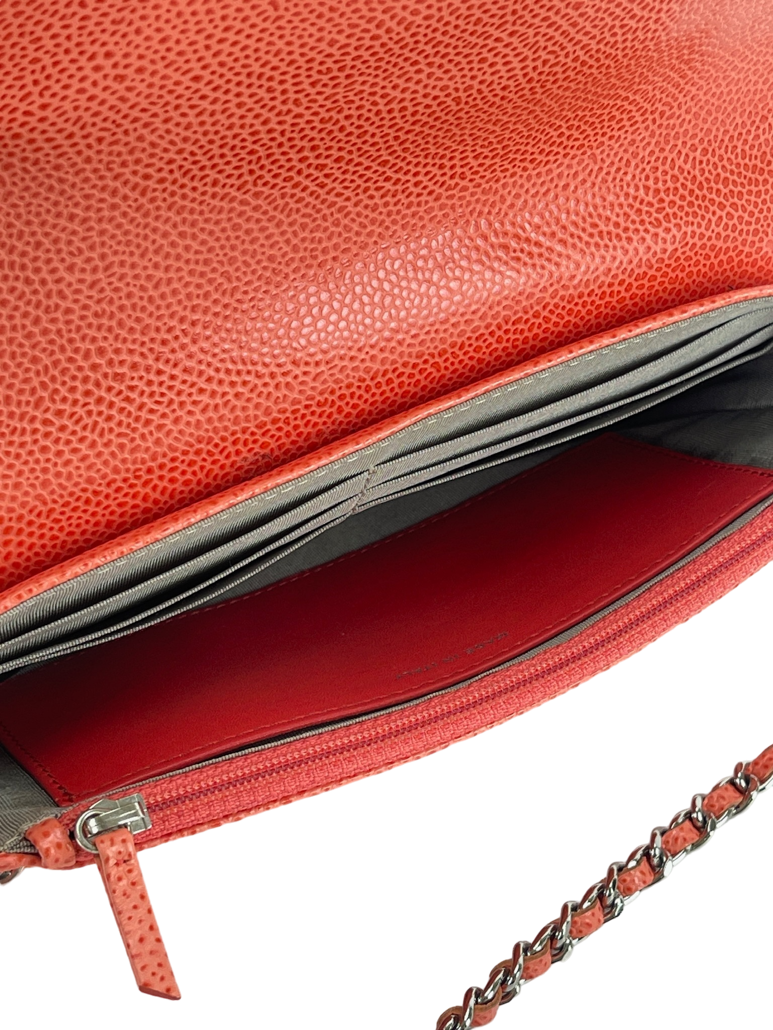 CHANEL - Red Mini Caviar Half Moon bag