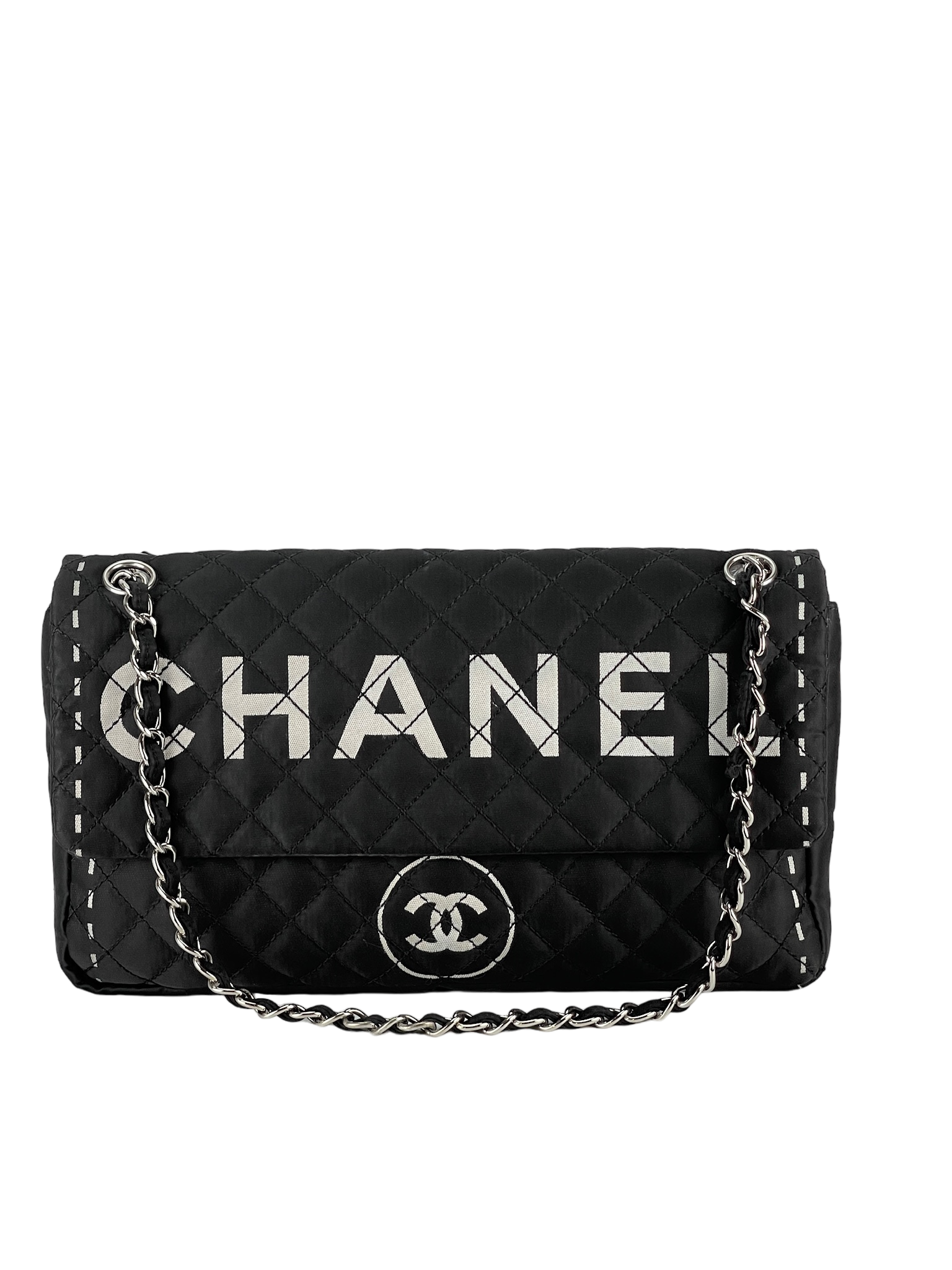 CHANEL - Rhombus Nylon Chain Shoulder Bag