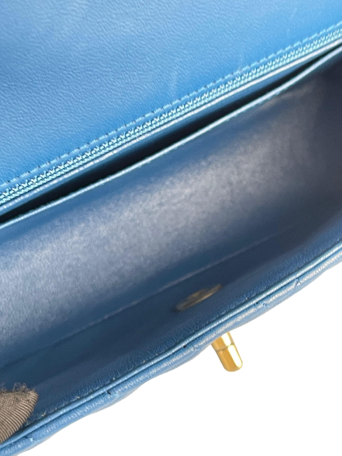 CHANEL - Blue Chevron Mini Flap Bag