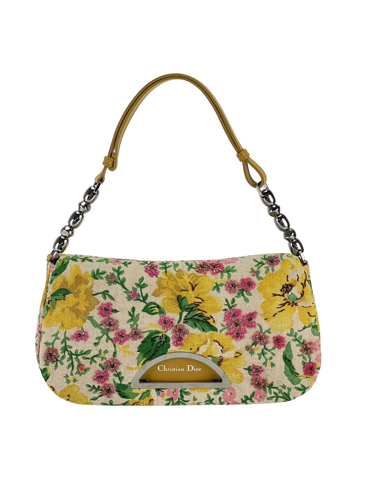 DIOR - Malice Floral Print Flap Shoulder Bag