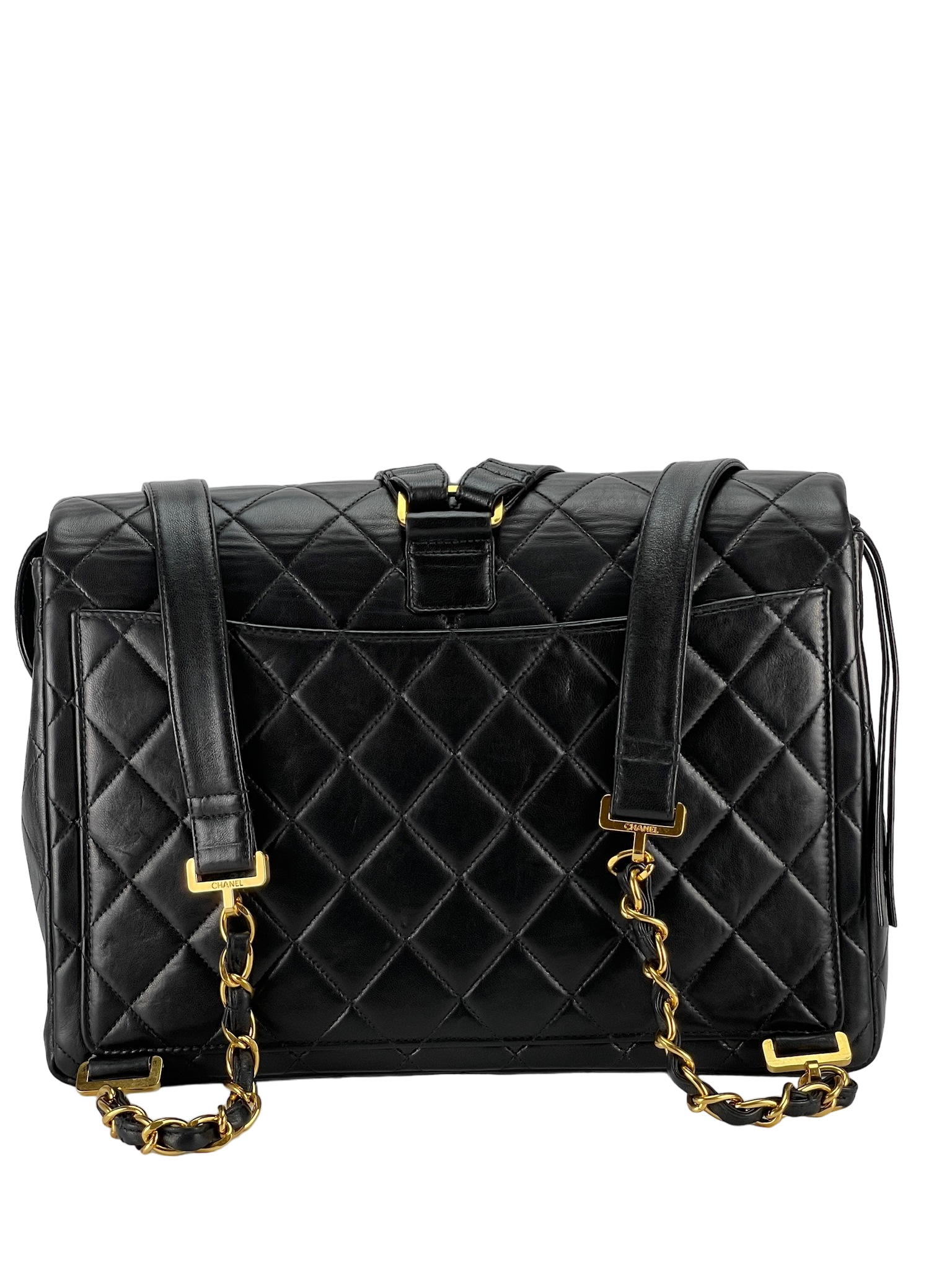 CHANEL - Lambskin Maxi Jumbo Flap Backpack