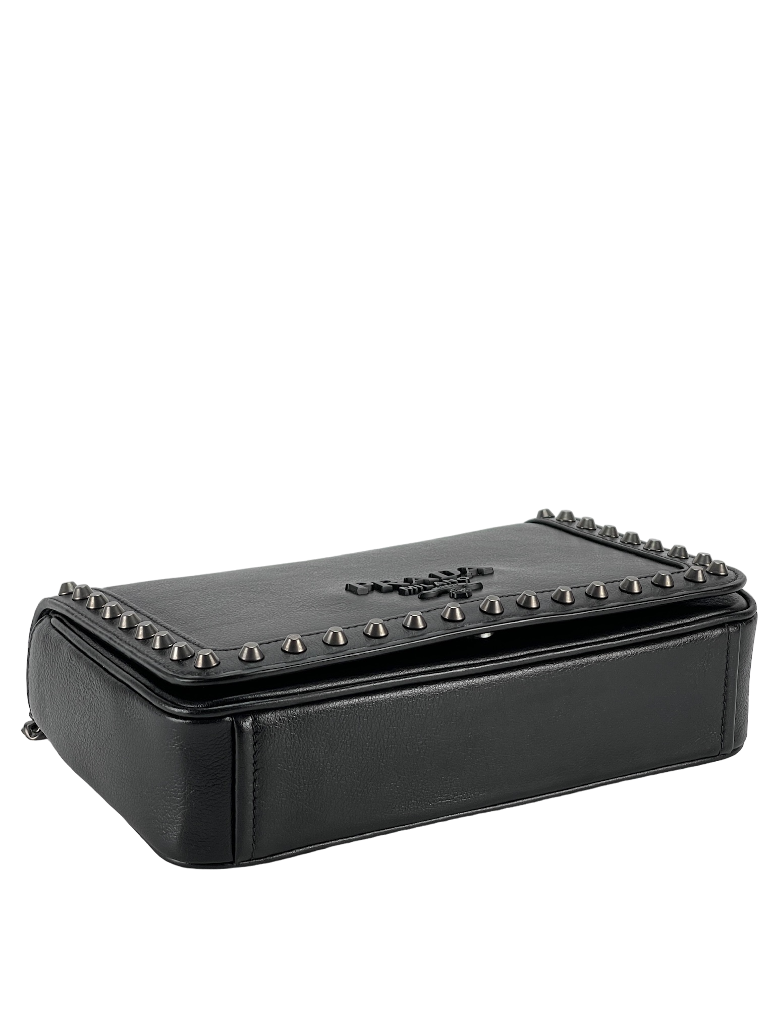 PRADA - Pattina Glace Studded Bag