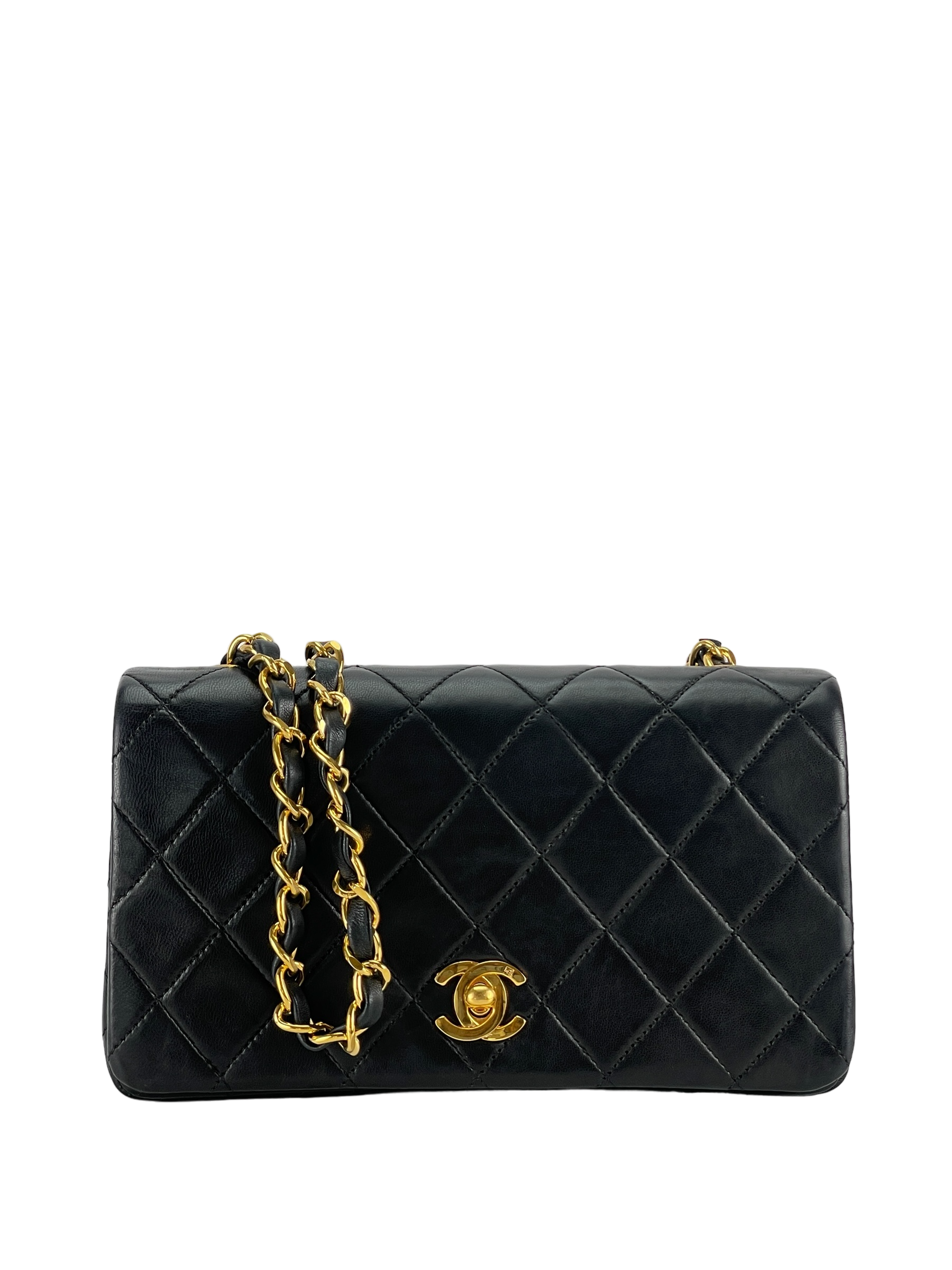 CHANEL - Lambskin Turnlock Full Flap Bag