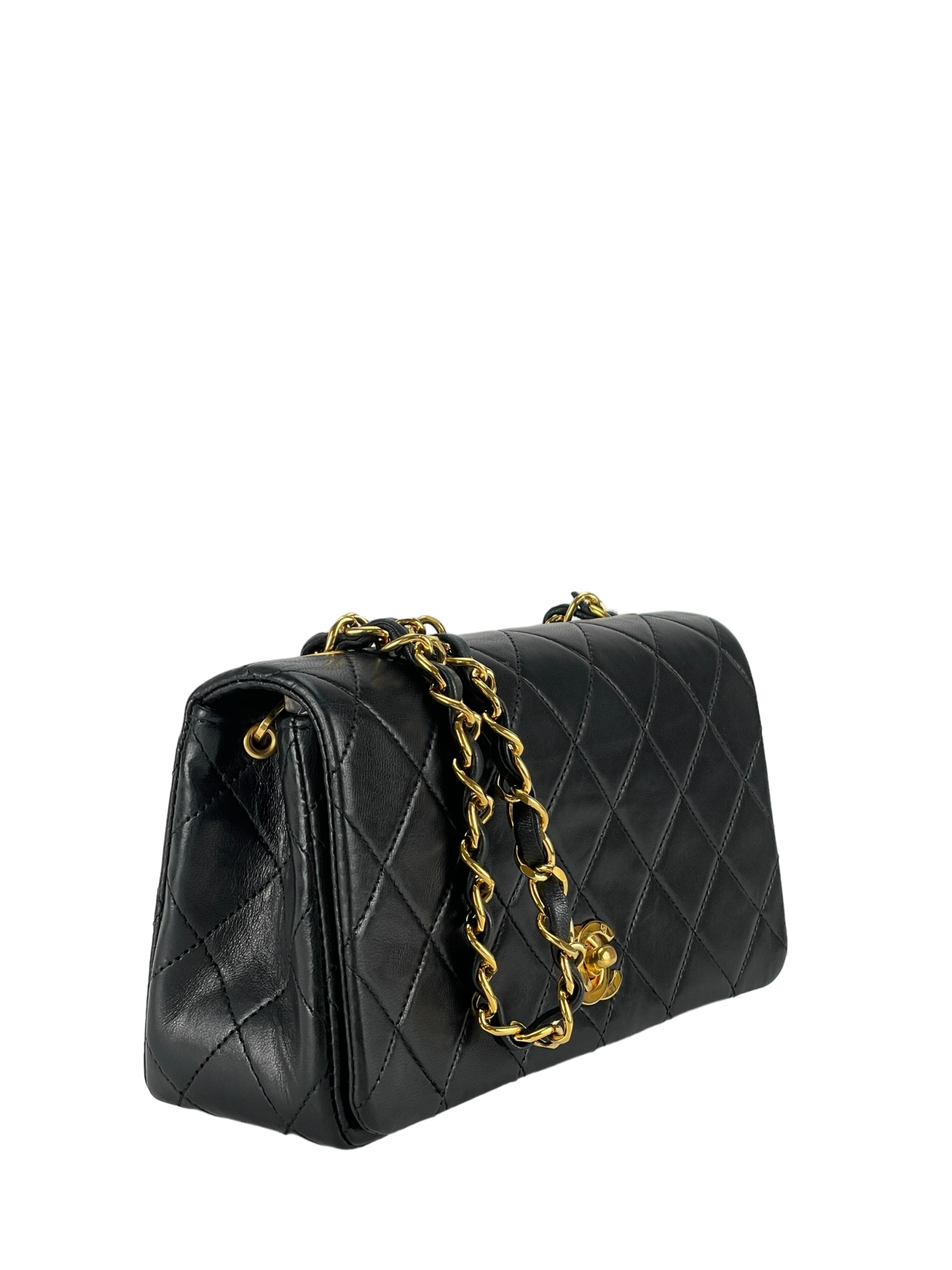 CHANEL - Lambskin Turnlock Full Flap Bag
