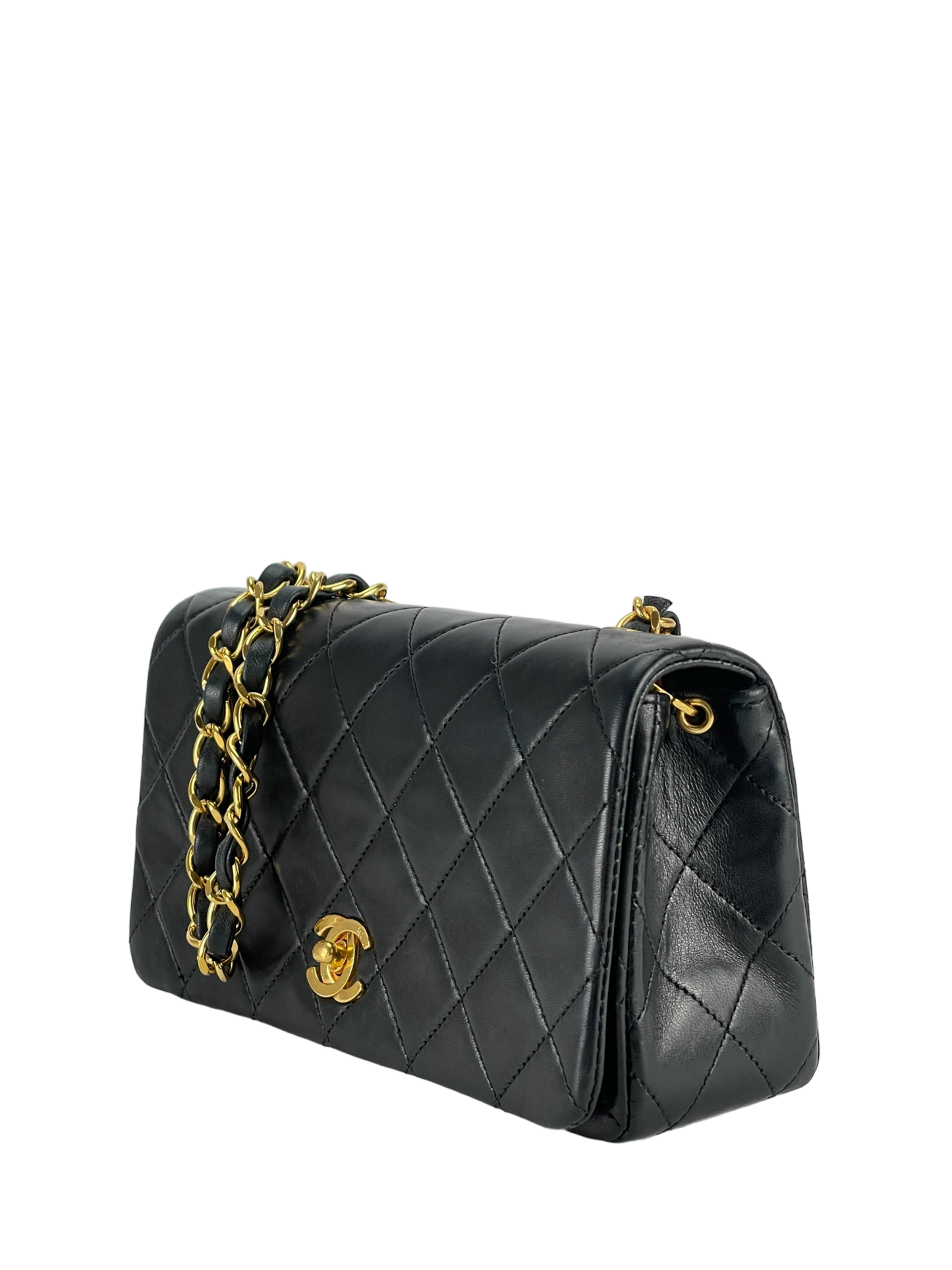 CHANEL - Lambskin Turnlock Full Flap Bag