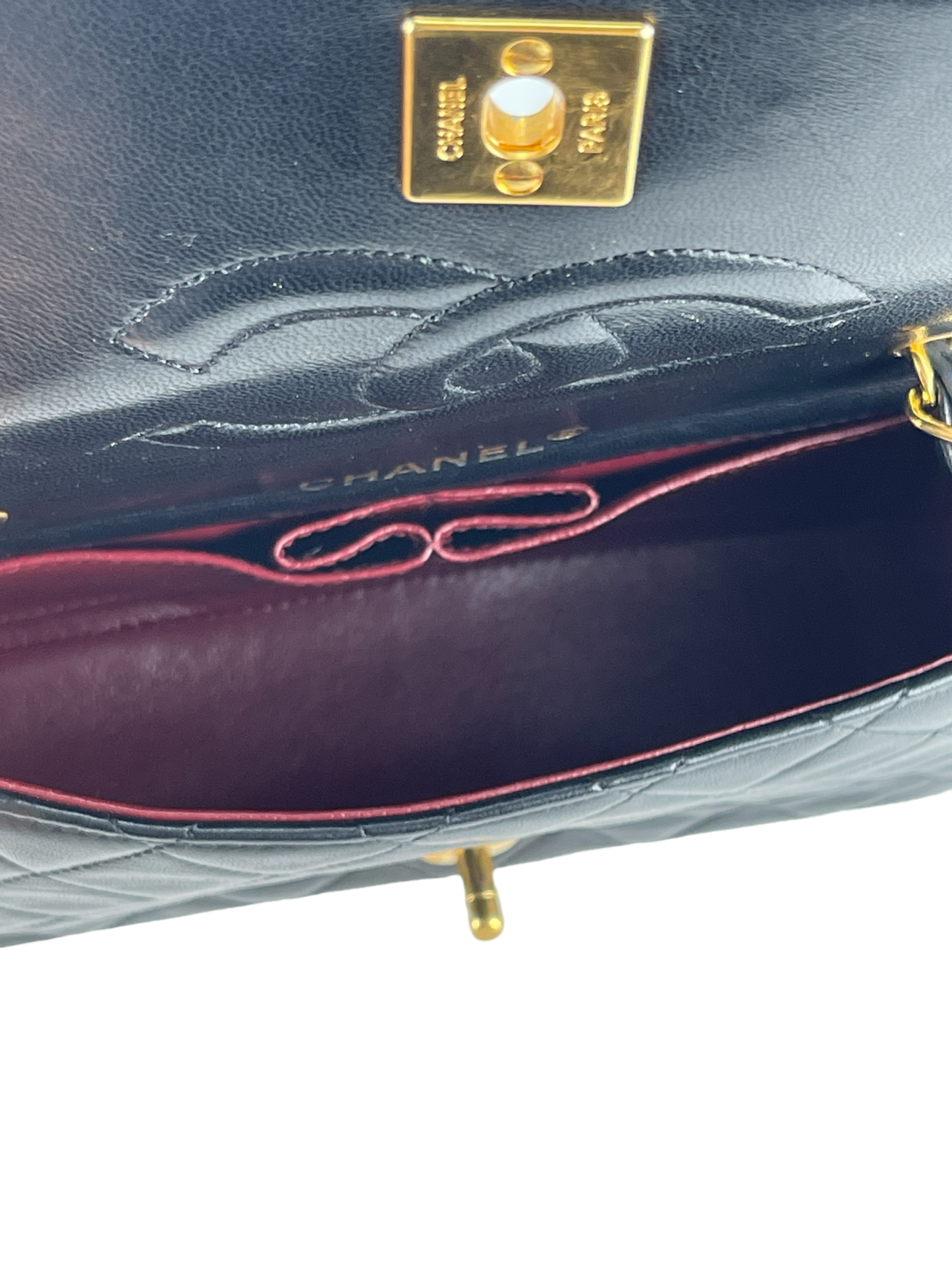 CHANEL - Lambskin Turnlock Full Flap Bag