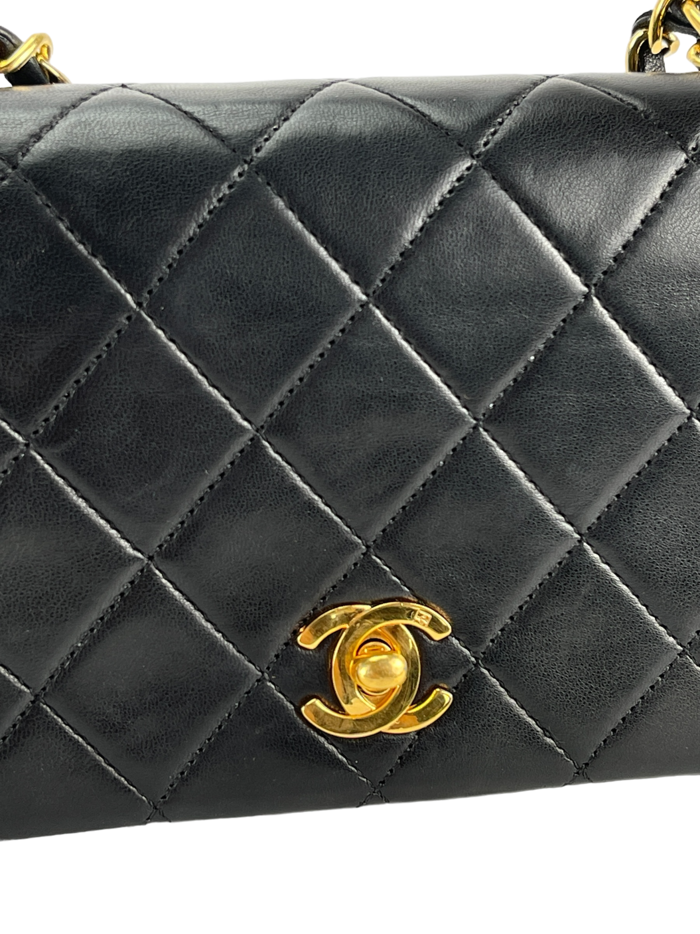 CHANEL - Lambskin Turnlock Full Flap Bag