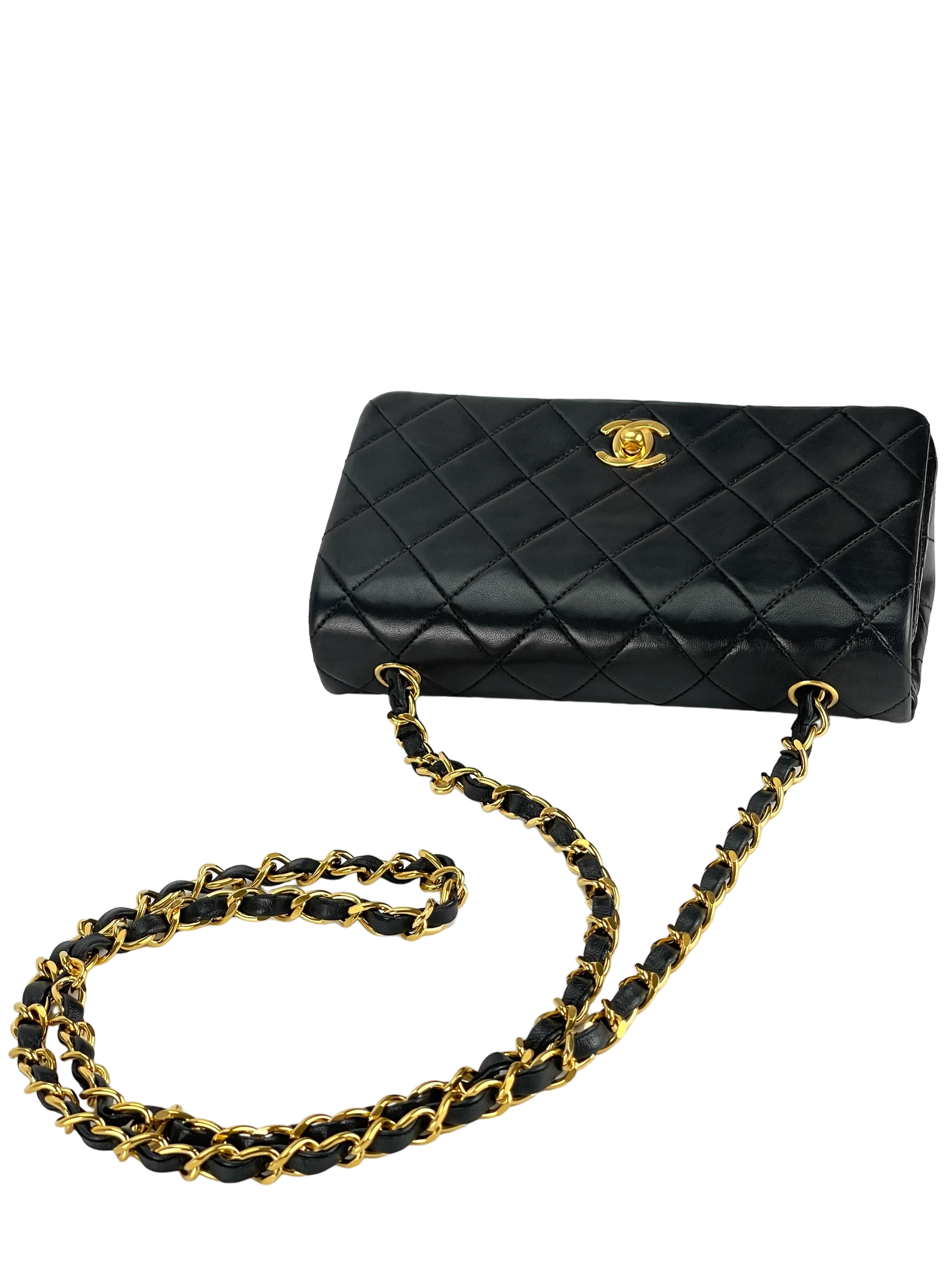 CHANEL - Lambskin Turnlock Full Flap Bag