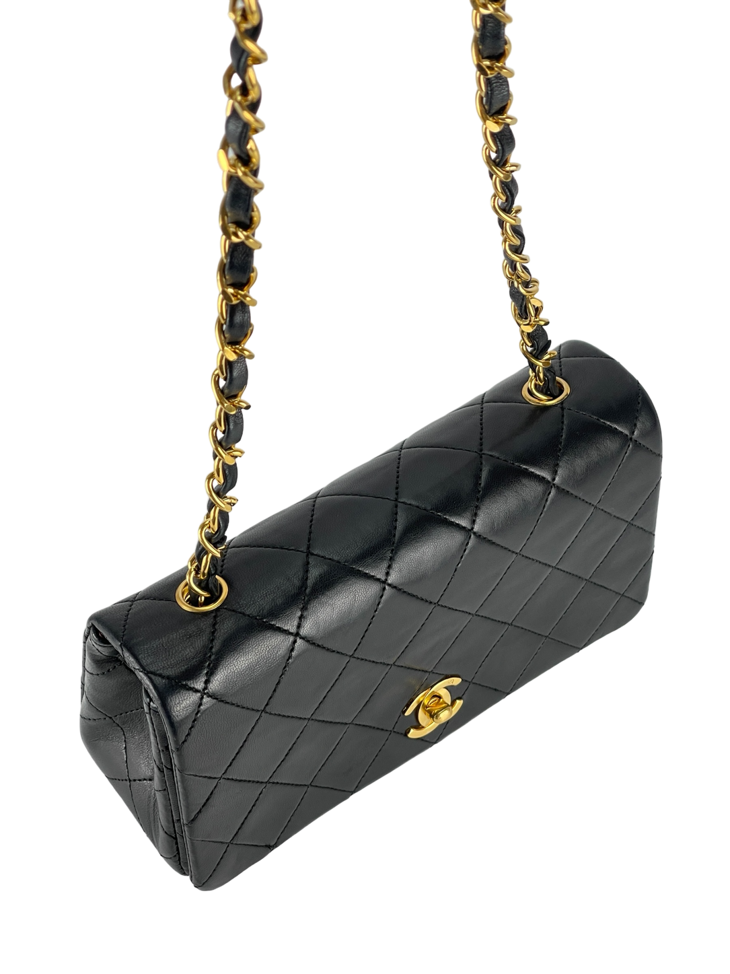 CHANEL - Lambskin Turnlock Full Flap Bag