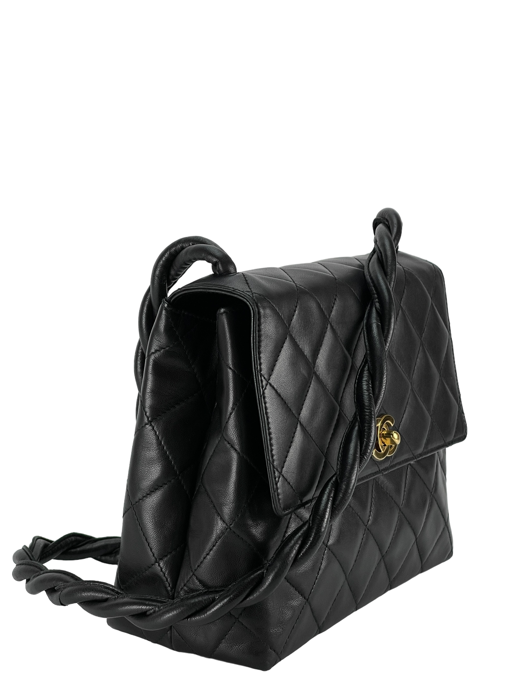 CHANEL - Lambskin Turnlock Crossbody Bag