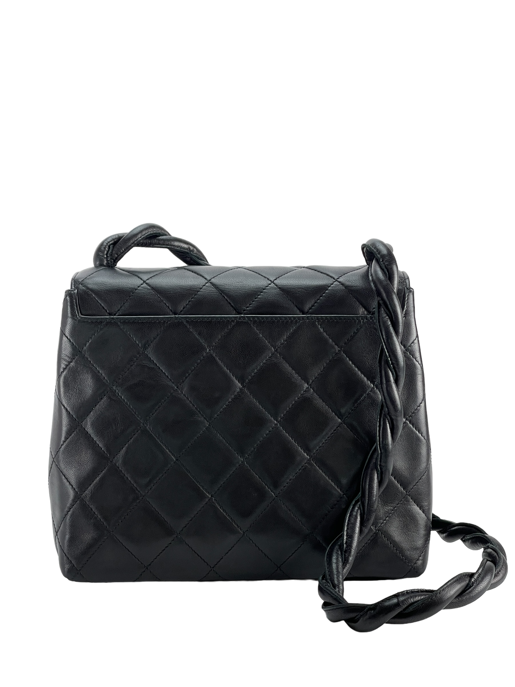 CHANEL -  Lambskin Turnlock Crossbody Bag